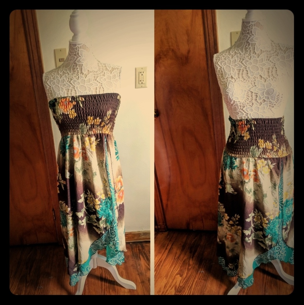 Sunny Leigh Convertible Floral  Dress/Maxi Skirt